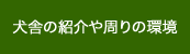 犬舎の紹介や周りの環境